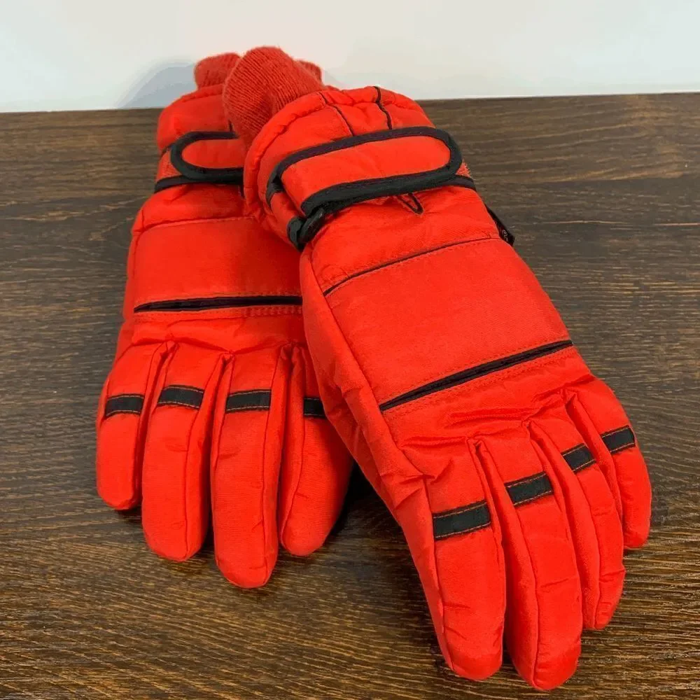 Vintage Montogery Wards Women's Thinsulate Winter Gloves Red S/M